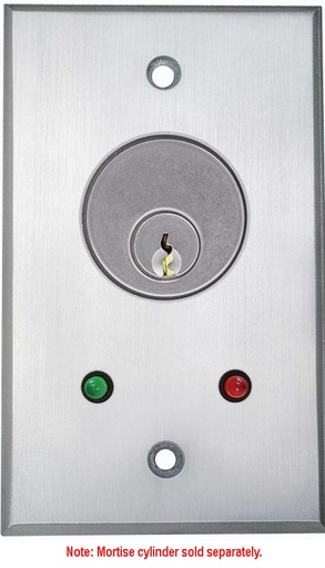[CM-1160-7012] Camden FLUSH MOUNT KEY SWITCH (2) SPDT MAINT RED 12V LED