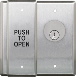 [CM-2510/3] Key/Push Double Gang Combo Maintained Spst Imprinted With Push To Open