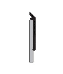 [DS138C36-2] Draft Seal Door Bottom Sweep, Clear Anodized 2" High With 1" Rubber Insert, 36"