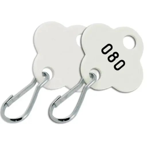 [25700] Lucky Line 20 Blank Shamrock Tag, w/hook, White