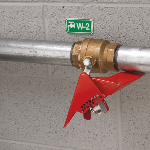 [S3477] Master Lock S3477 Wedge-Style Ball Valve Lockout, 1-1/4" (31mm) to 3" (76mm) Diameter Valves