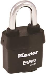 [6125KZ] Master Lock 6125KZ 2-3/8" (60mm) Wide ProSeries® Weather Tough® Laminated Steel Rekeyable Pin Tumbler Padlock, (Zero Bitted) 