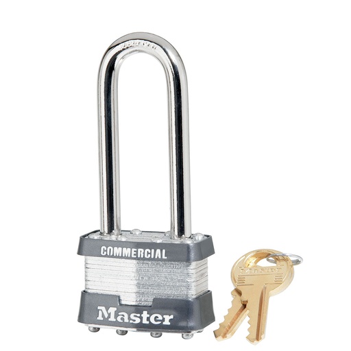 [21KALJ W27 10L007] Master Lock 21KALJ 1-3/4" (44mm) Wide Laminated Steel Rekeyable Pin Tumbler Padlock with 2-1/2" (64mm) Shackle, Keyed Alike w/ W27 to 10L007 Keyway 