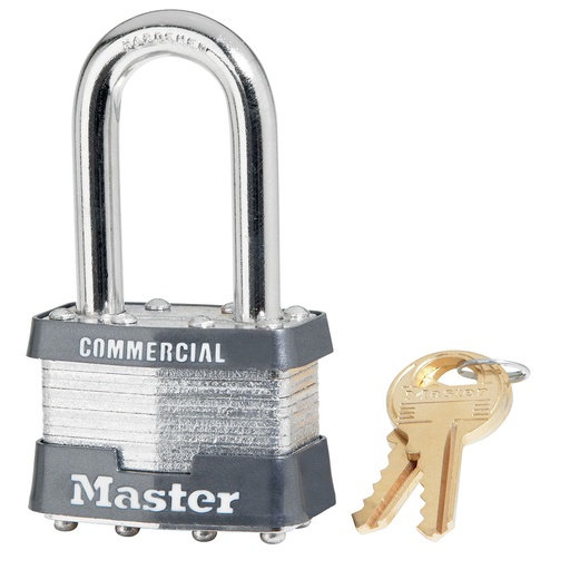[21KDLF] Master Lock 21KDLF 1-3/4" (44mm) Wide Laminated Steel Rekeyable Pin Tumbler Padlock with 1-1/2" (38mm) Shackle, Keyed Different