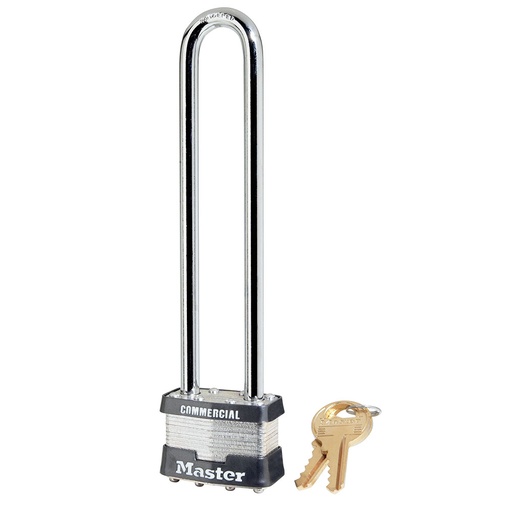[1KALN 2239] Master Lock 1KALN 1-3/4" (44mm) Wide Laminated Steel Pin Tumbler Padlock with 5-3/4" (15cm) Shackle, Keyed Alike w/ 2239 Keyway 