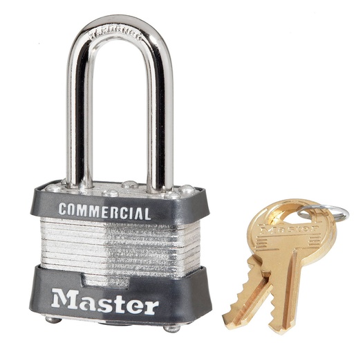 [3KALF 3252] Master Lock 3KALF 1-9/16" (40mm) Wide Laminated Steel Pin Tumbler Padlock with 1-1/2" (38mm) Shackle, Keyed Alike w/ 3252 Keyway