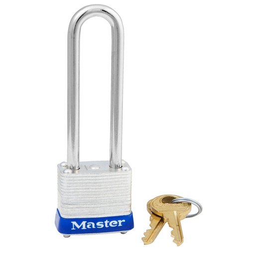[7KALJ P329] Master Lock 7KALJ 1-1/8" (29mm) Wide Laminated Steel Pin Tumbler Padlock with 2-1/2" (64mm) Shackle, Keyed Alike w/ P329 Keyway 