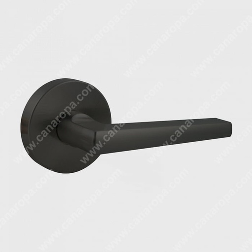 [10010LT19M] Tecnica Design 10010LT19M Passage Lever Linea Round Rose  4Way Latch in Flat Black