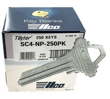 [SC4-NP-250PK] Ilco SC4-NP-250PK Schlage Nickel-Plated Key Blank
