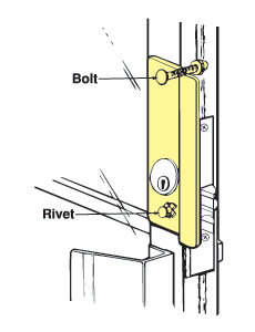 Don-jo Latch Protector GLP 307 RHR - Stainless Steel