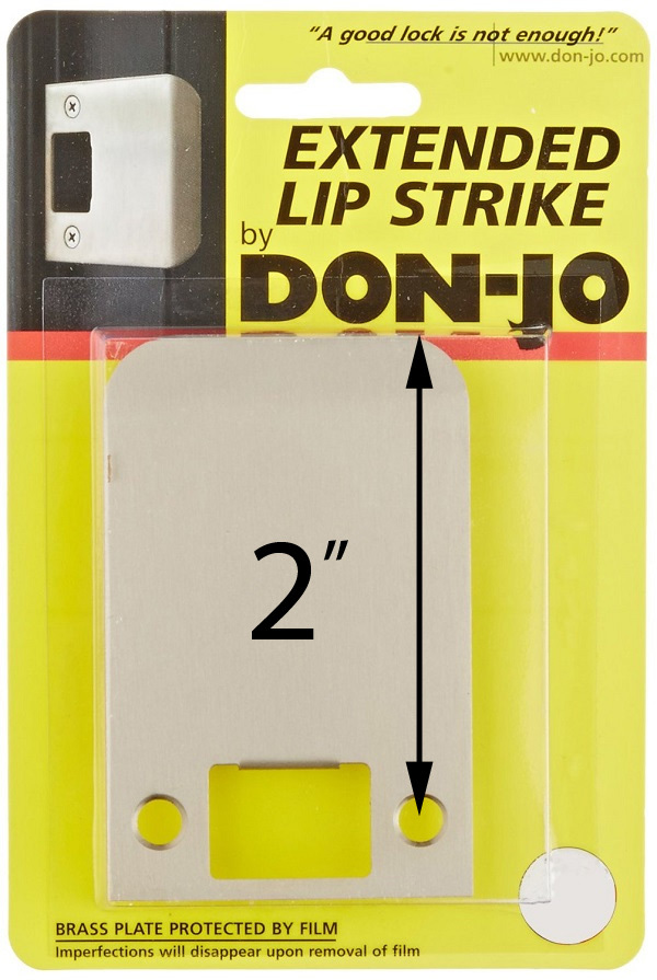 Don-jo Extended Lip Strike EL 102 - Polished Brass