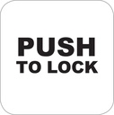 4-1/2 Sq Push Plate With Lock Push In Black