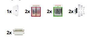 Camden Aura Illuminated Surface Mount Two Door Restroom System