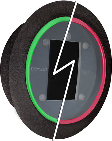 Camden Flush, 4-1/2" Round, RED/GREEN, c/w sounder, mount box