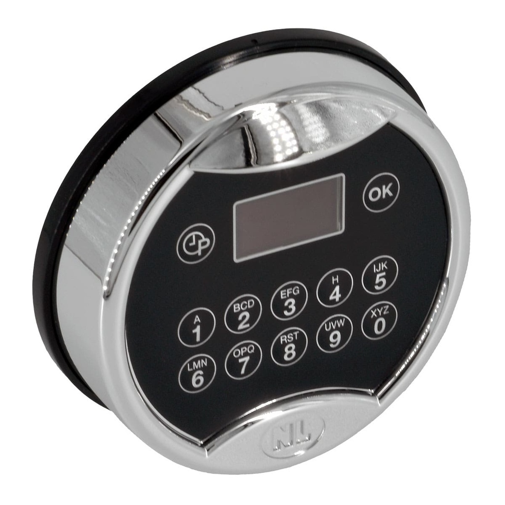 NL Lock TE20-R9(30B) Premier Vision Keypad with DigiBasic Board Rotating Keypad Satin Chrome