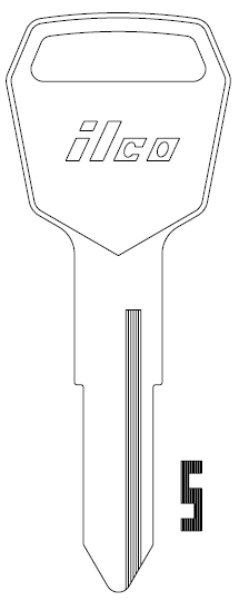 Ilco 1519 Komatsu Key Blank