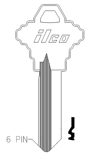 Ilco A1145J Schlage Key Blank 6-pin