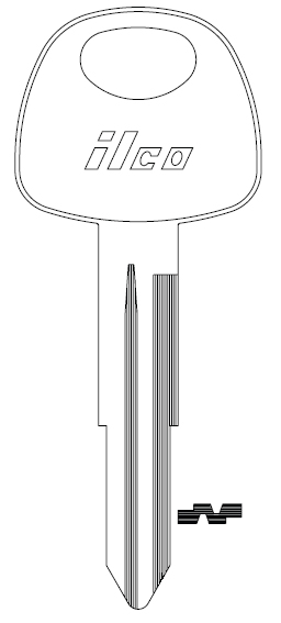 Ilco X235 Hyundai Key Blank HY13