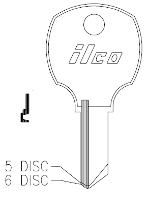 Ilco 1069M Key Blank RO5