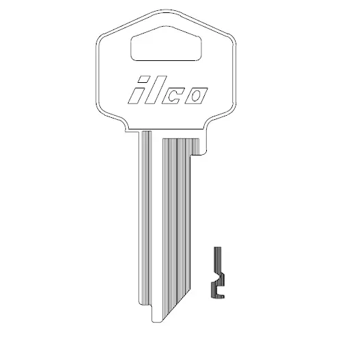 [HR2] Ilco TE3 Key Blank HR2