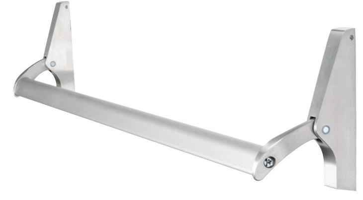 Dorex Concealed Vertical Rod Exit Device Crossbar,Aluminum, non-handed