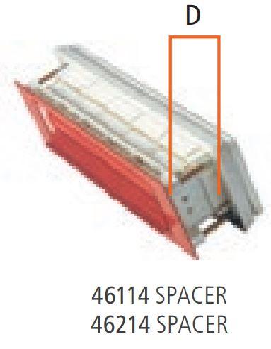 Letter Slot Plastic Spacer 3/4In - 1-3/4In Doors