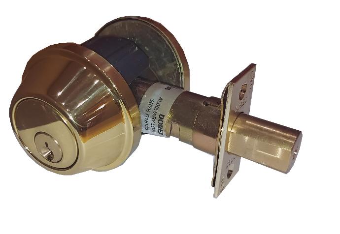 Dorex TLA60 Single Cylinder Brass Deadbolt Dorex w/ Schlage Keyway
