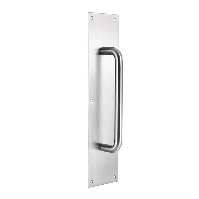 Dorex 9" Door Pull with Back Plate in Stainless Steel - 14R09P