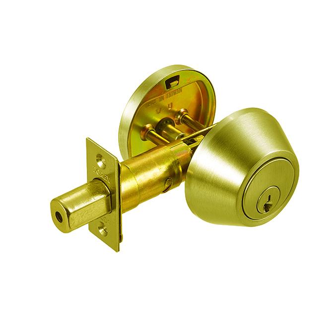Dorex 20151 Single Cylinder Polished Brass Deadbolt Weiser Keyway
