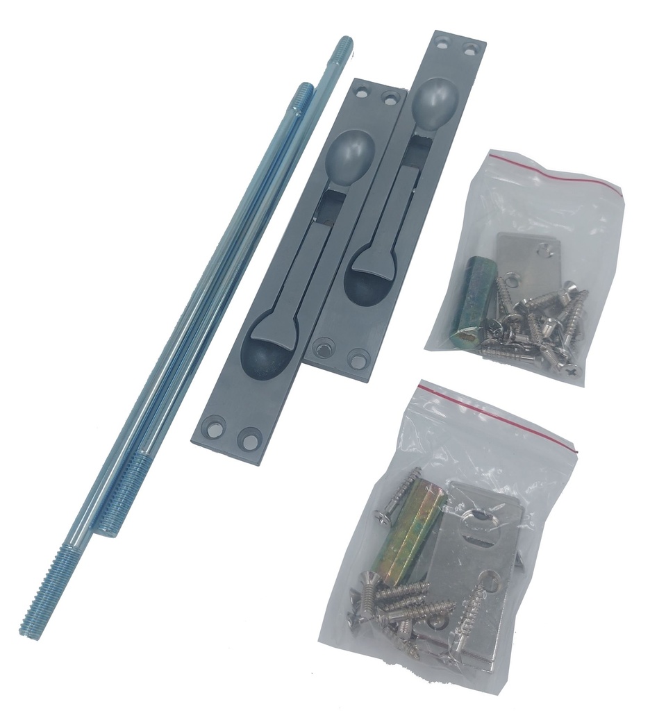 Dorex 8402C26D Flush Bolts Top & Bottom for Steel Doors Satin Chrome