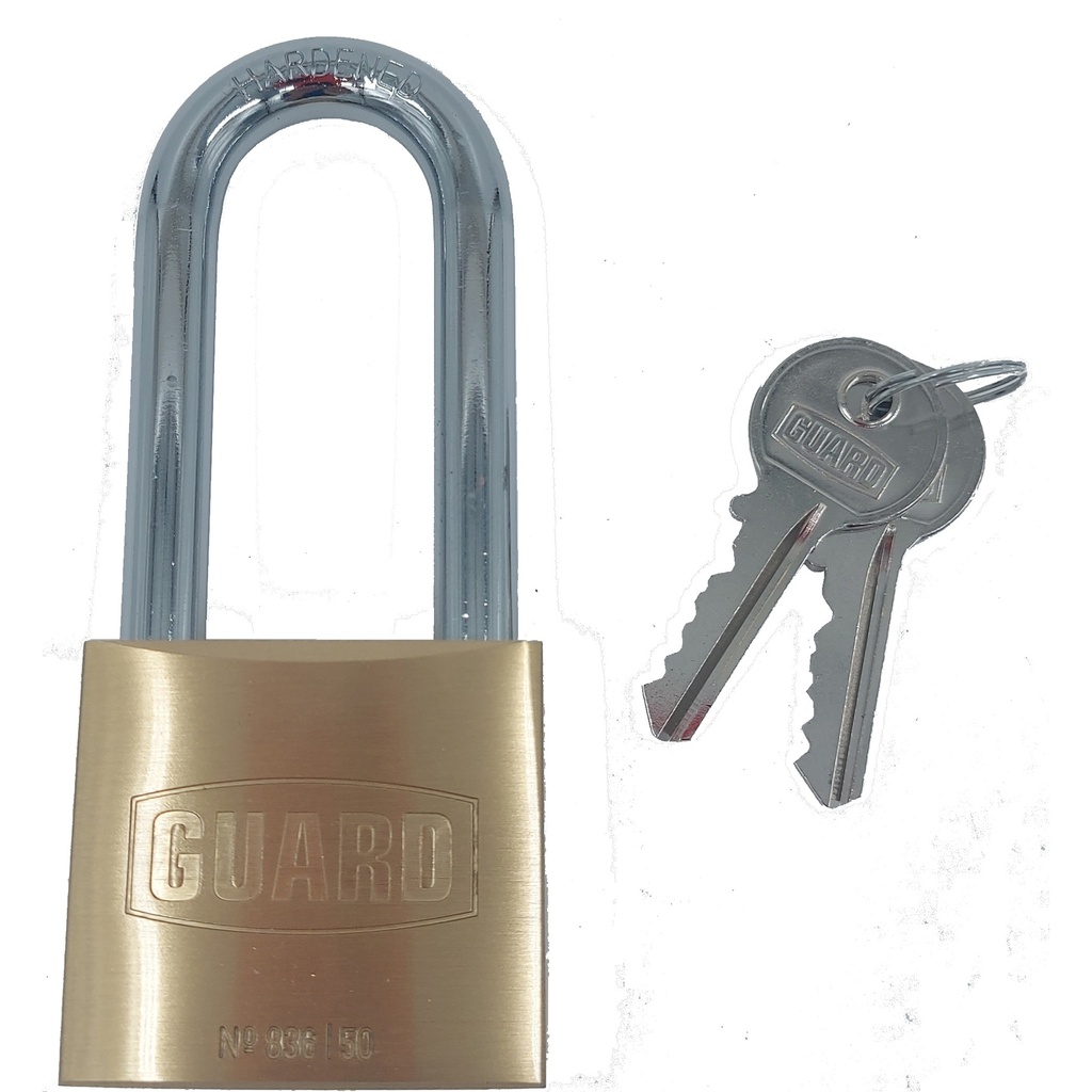 Guard 836L Keyed Different Brass Padlock 2" (50MM) Body 1⅛"(28.0mm)Shackle