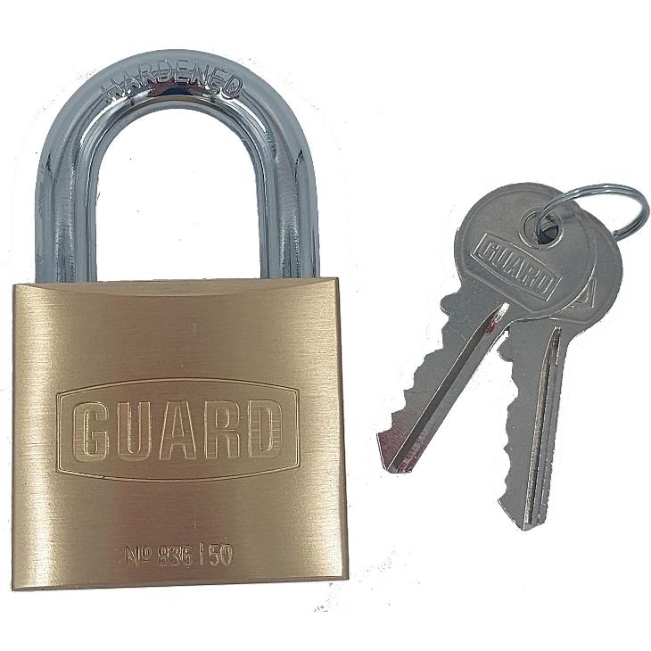 Guard 836 Keyed Different Brass Padlock 2" (50MM) Body 1⅛"(28.0mm)Shackle