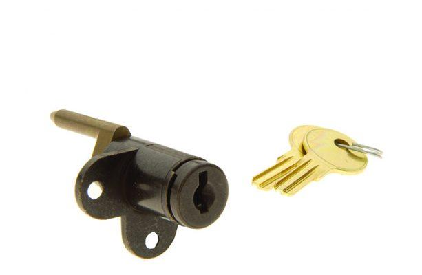 90° Corner Cam Lock Removable Core - 11/16" Dia. (17 mm) Dull Black