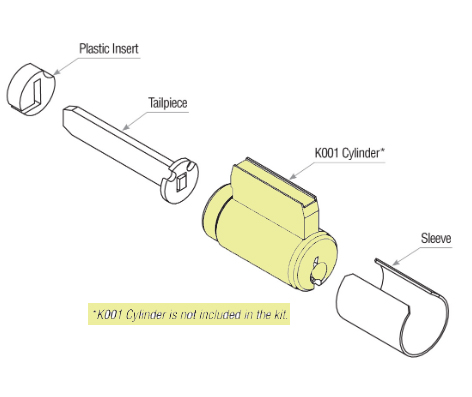 GMS KIT-KOO1YA Yale Conversion Kit for Key-in-Knob Cylinders