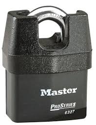 Master Lock 6327KAMK 2-5/8" (67mm) Wide ProSeries® Shrouded Laminated Steel Rekeyable Pin Tumbler Padlock, Keyed Alike w/ MK Keyway