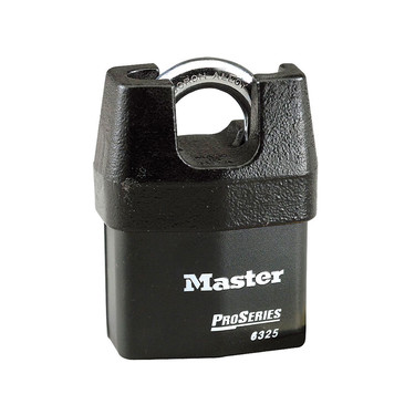 Master Lock 6325KZ 2-3/8" (60mm) Wide ProSeries® Shrouded Laminated Steel Rekeyable Pin Tumbler Padlock, (Zero Bitted) 