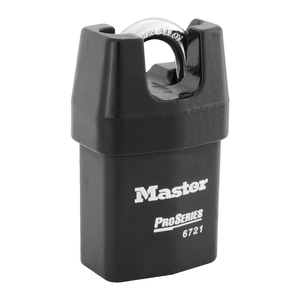 Master Lock 6721WO 2-1/8" (54mm) Wide ProSeries® Shrouded Laminated Steel Rekeyable Interchangeable Core Padlock (Without Cylinder)