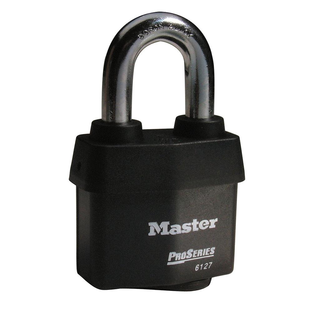 Master Lock 6127KZ Pro Series® 
Laminated Steel Rekeyable Pin Tumbler Padlock  Zero Bitted