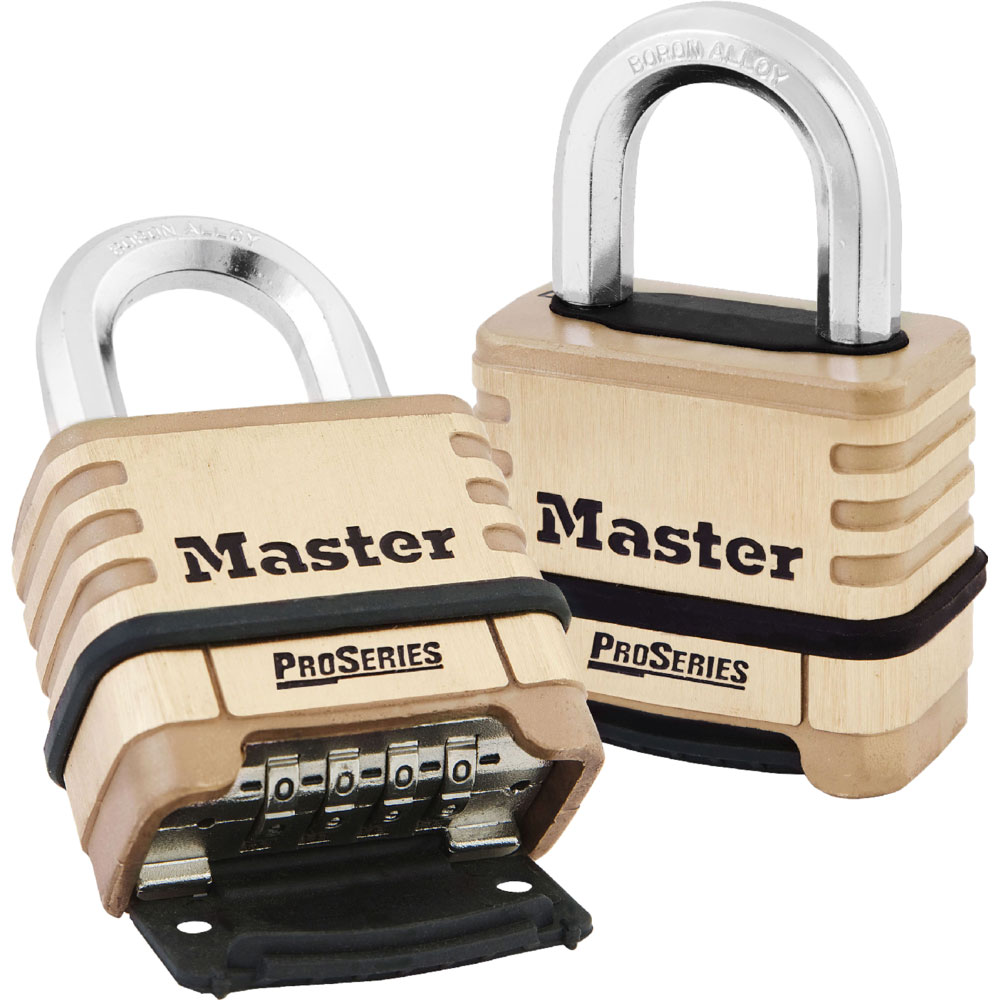 Master Lock 1175 2-1/4" (57mm) Wide ProSeries® Brass Resettable Combination Padlock