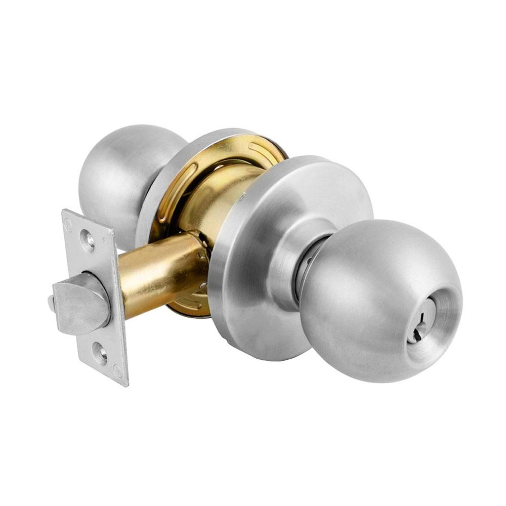 Master Lock Keyed Entry Cylindrical Ball Knob, Commercial Grade 2 keyed Schlage "C" Keyway