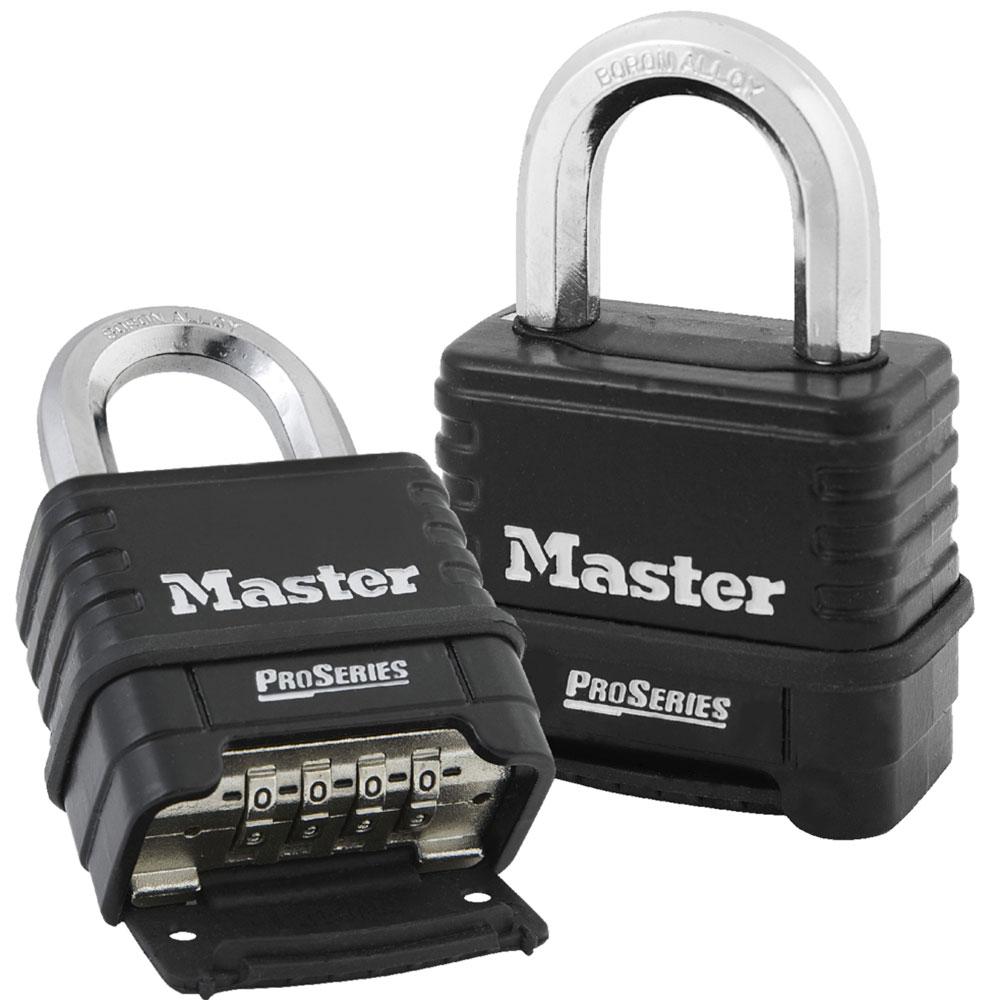Master Lock 1178 2-1/4" (57mm) Wide ProSeries® Zinc Die-Cast Resettable Combination Padlock, Black