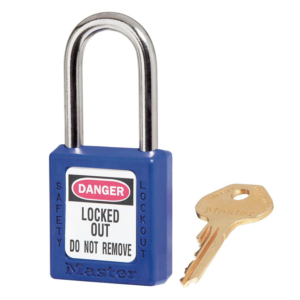 Master Lock 410KABLU Blue Zenex™ Thermoplastic Safety Padlock