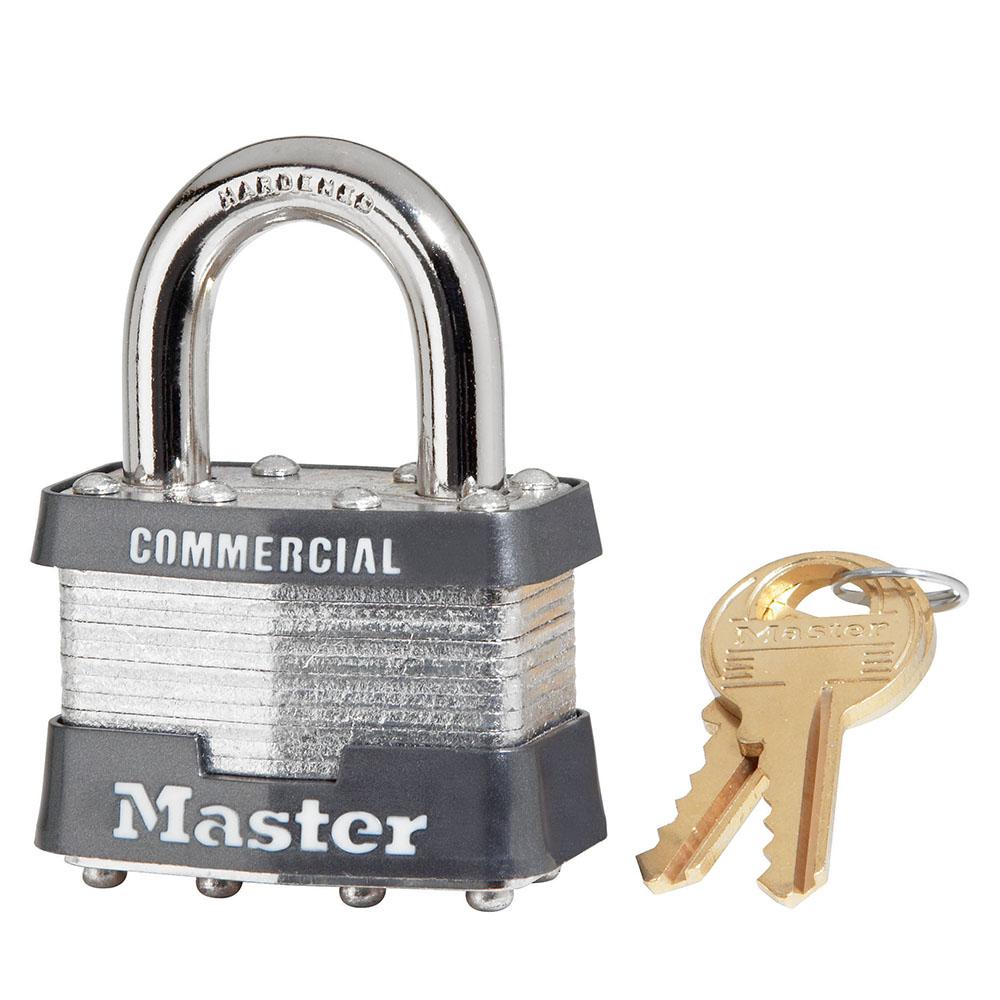 Master Lock 1DCOM Laminated Steel Pin Tumbler Padlock Keyed Different