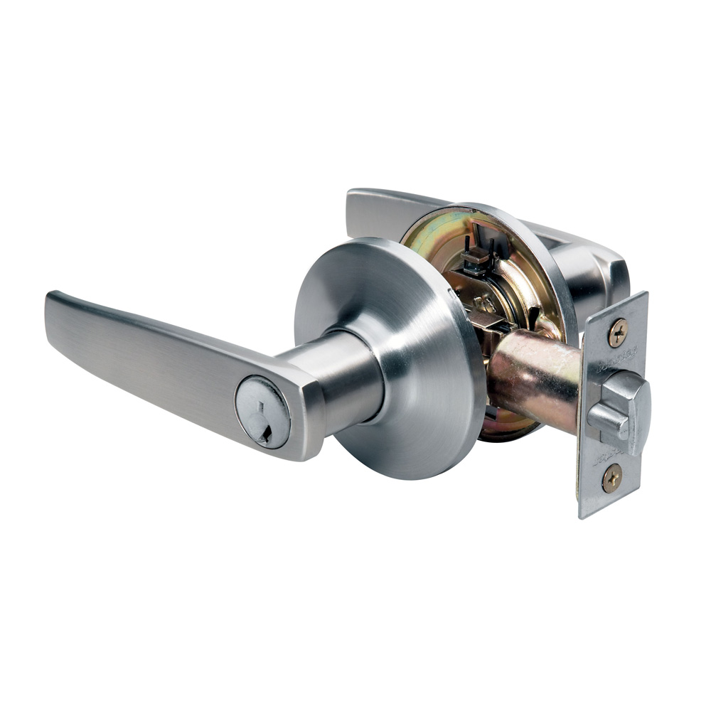 Master Lock SLL0115KA4S Residential Entrance Straight Lever Satin Nickel Schlage