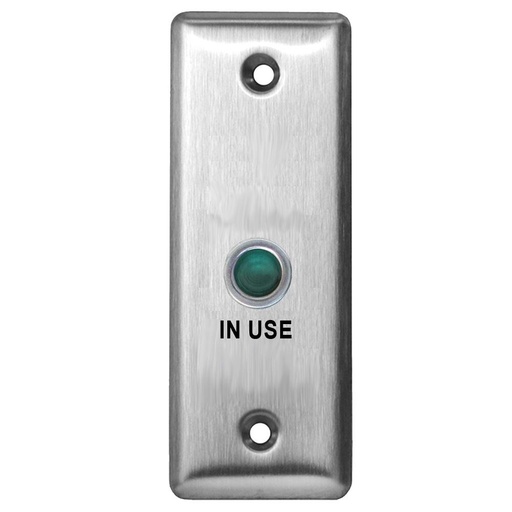 [CX-LED1/54G] Camden Single Gang 12/28VDC, Green LED Plates "IN USE" Laser