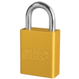 [A1105YLW] Orange Anodized Aluminum Safety Padlock, 1-1/2in (38mm) Wide with 1in (25mm) Tall Shackle (copy)
