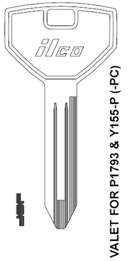 [1793V] Ilco 1793V Chrysler Valet Key Blank Y156