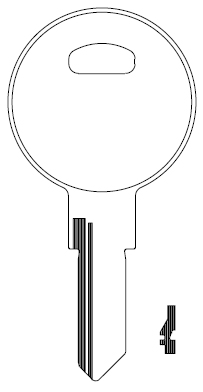 [1609 TM9] Ilco 1609 Key Blank TM9