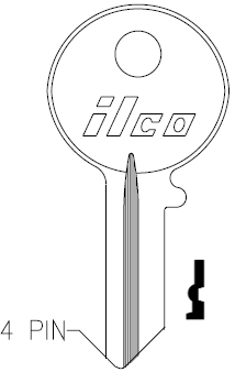 [SC1041S] Ilco SC1041S Ilco Key Blank 4 Pin