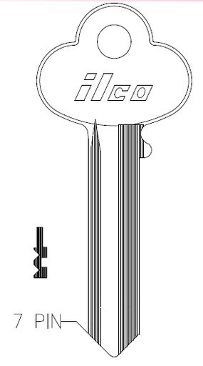 [1001EL] Ilco 1001EL Corbin Key Blank CO37